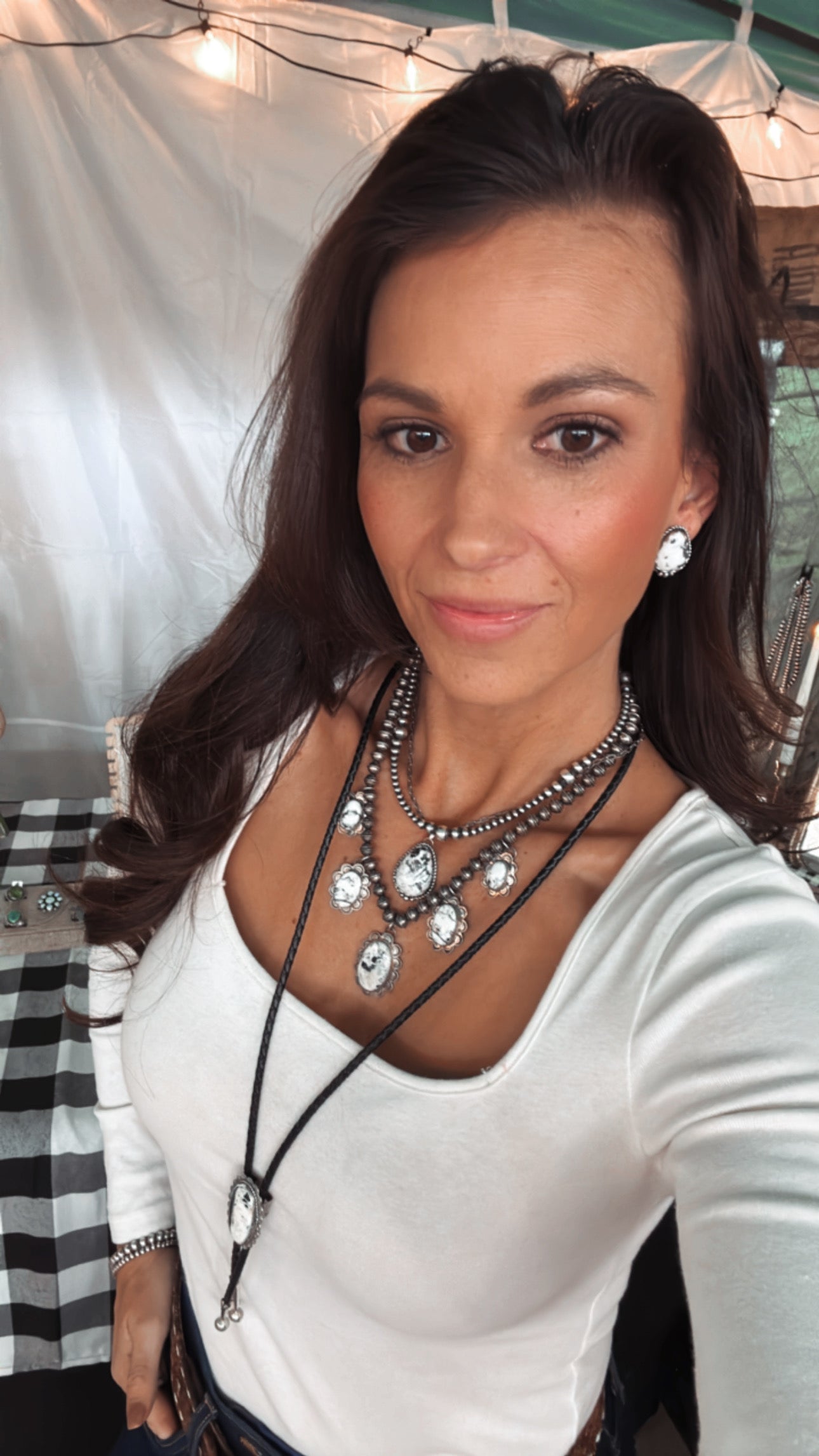 White Buffalo Bolo Tie