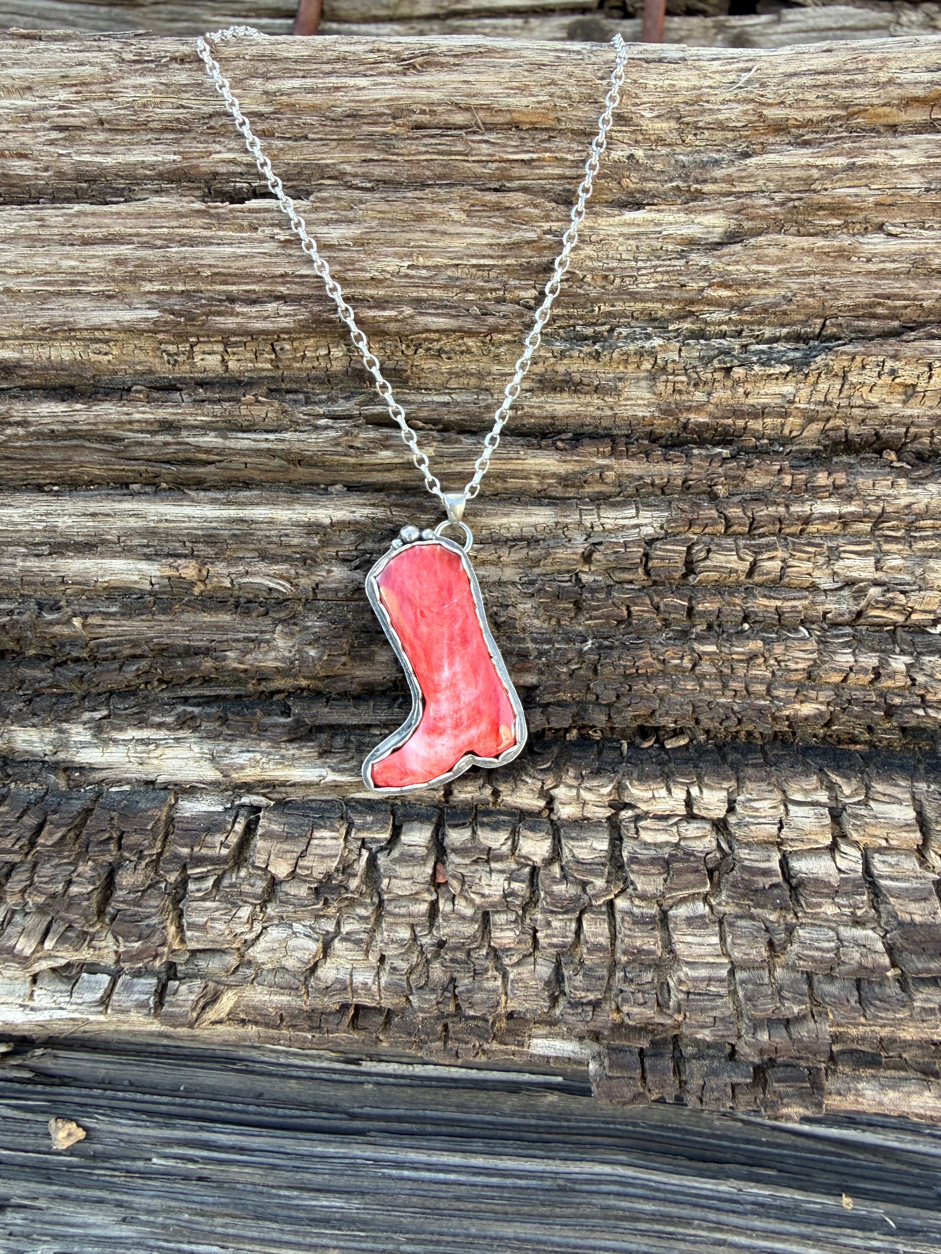 Orange Spiny Cowboy Boot