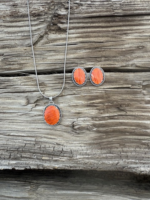 Orange Spiny Oyster Set