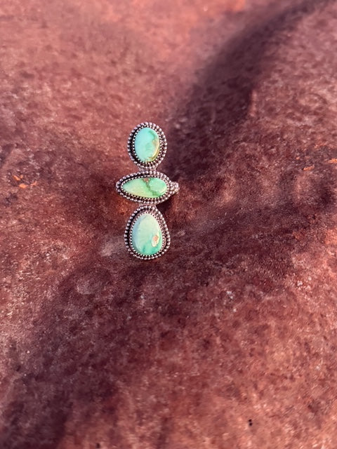 3-Stone Emerald Valley Statement Ring