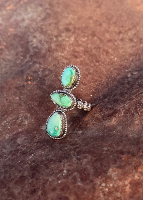 3-Stone Emerald Valley Statement Ring