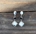 White Buffalo and Black Onyx Dangle