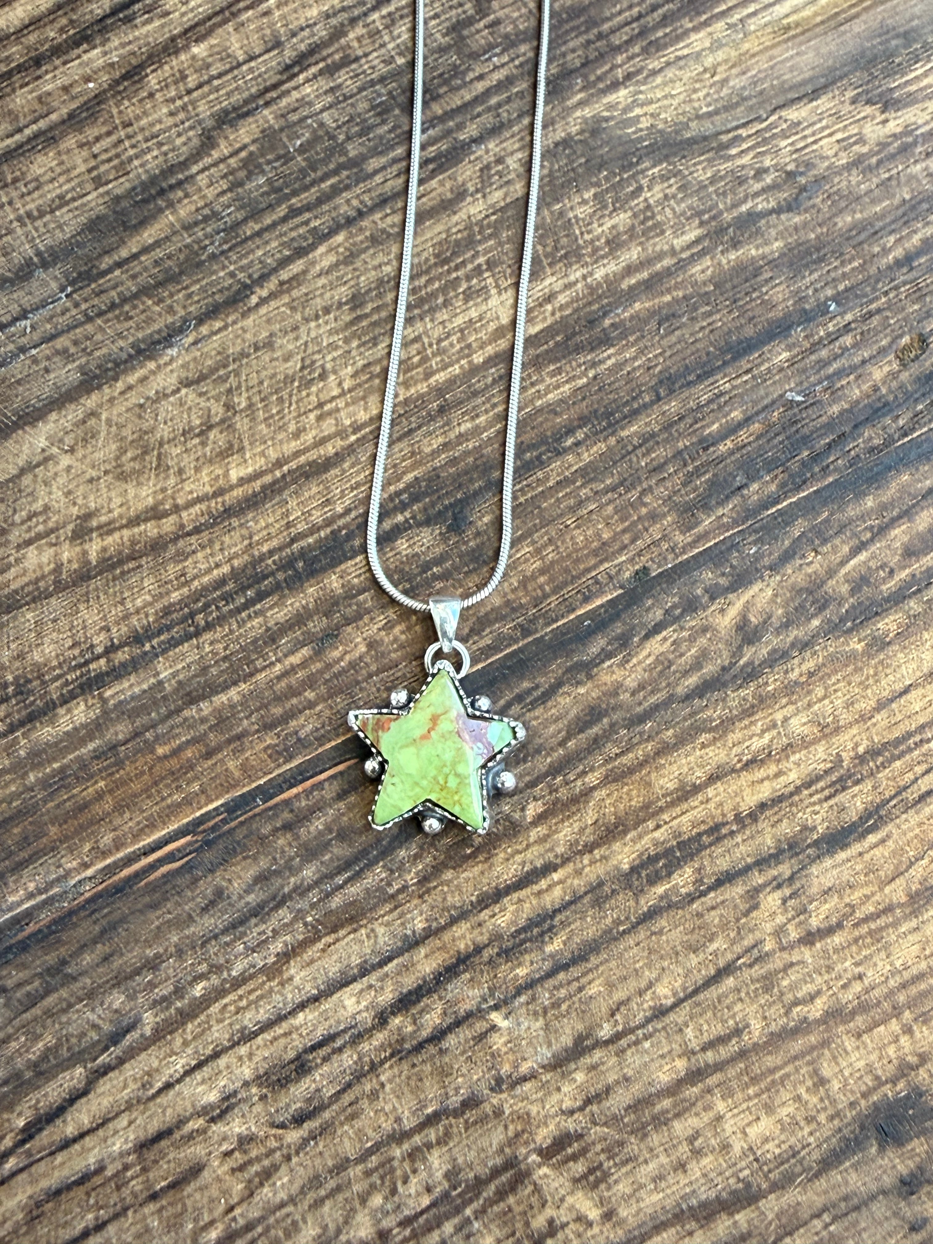 Green Turquoise Star Pendant
