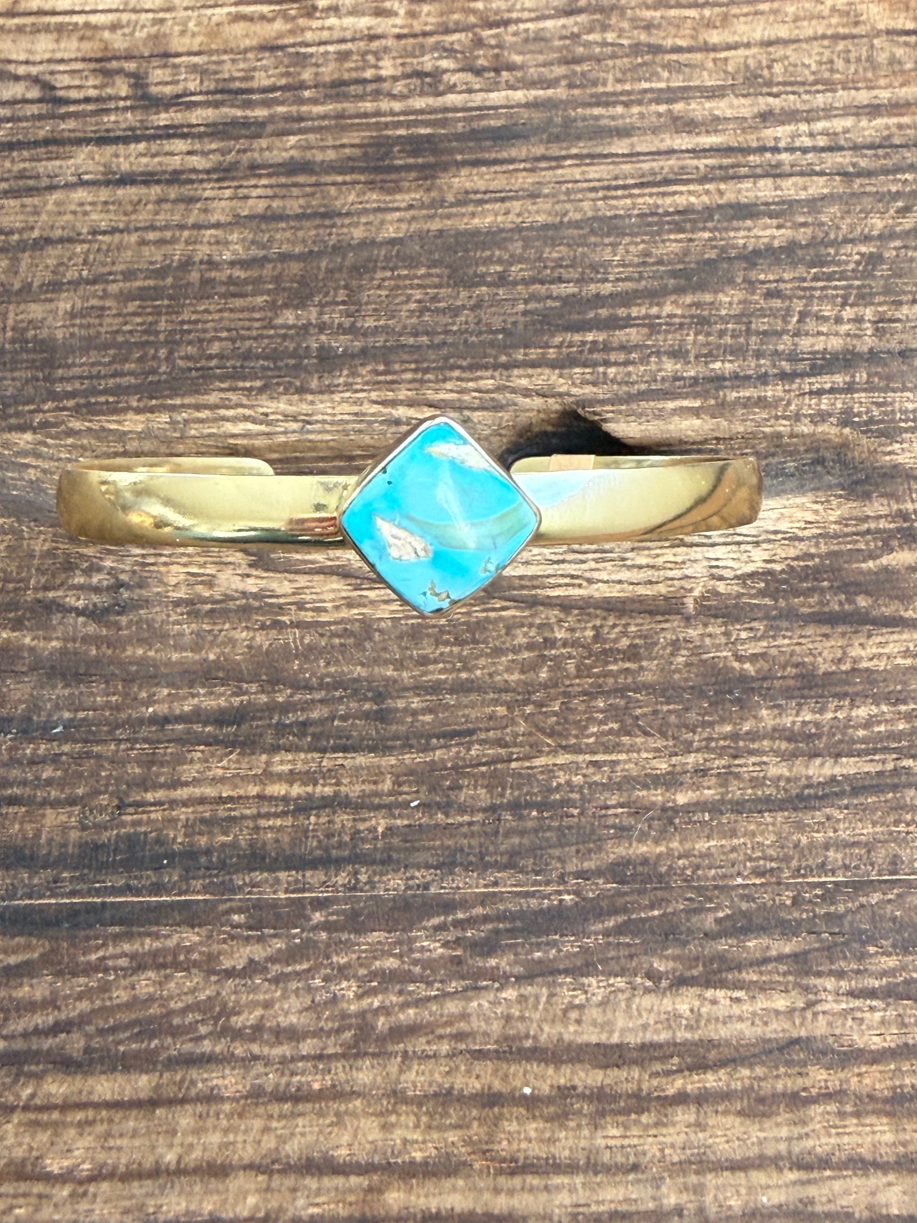 Gold Turquoise Cuff