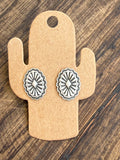 Sterling Silver Concho Studs