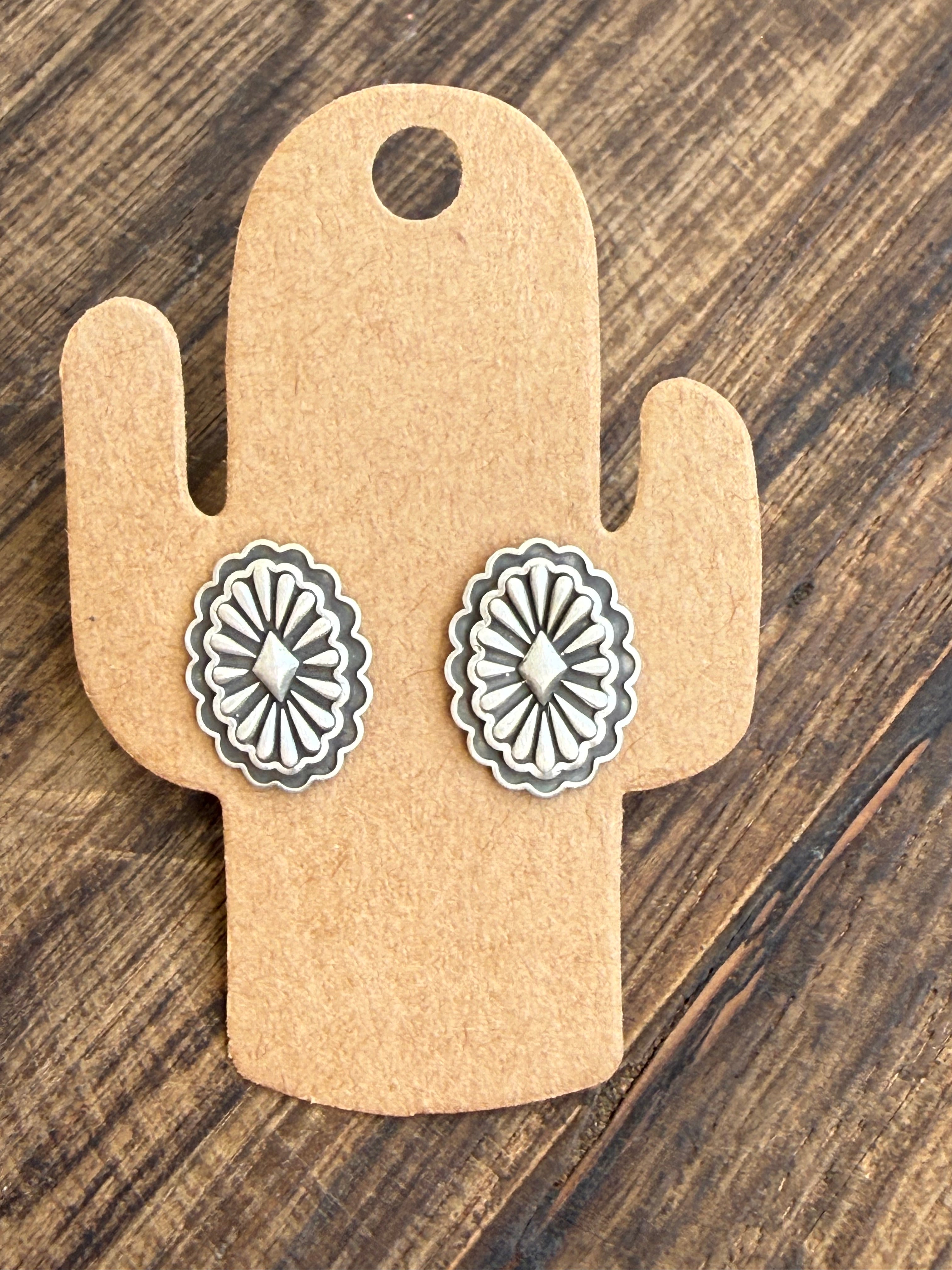 Sterling Silver Concho Studs