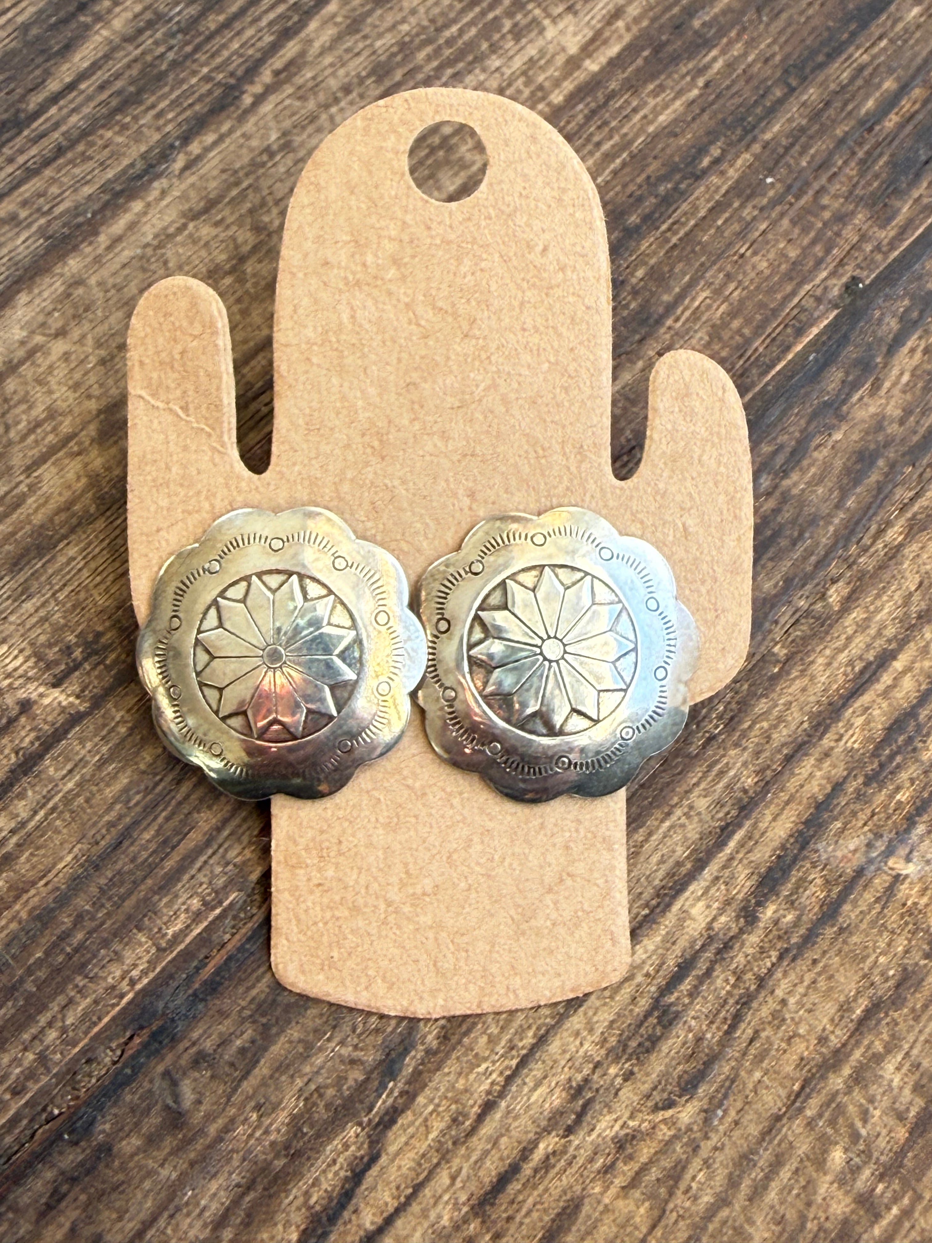 Sterling Silver Concho Studs