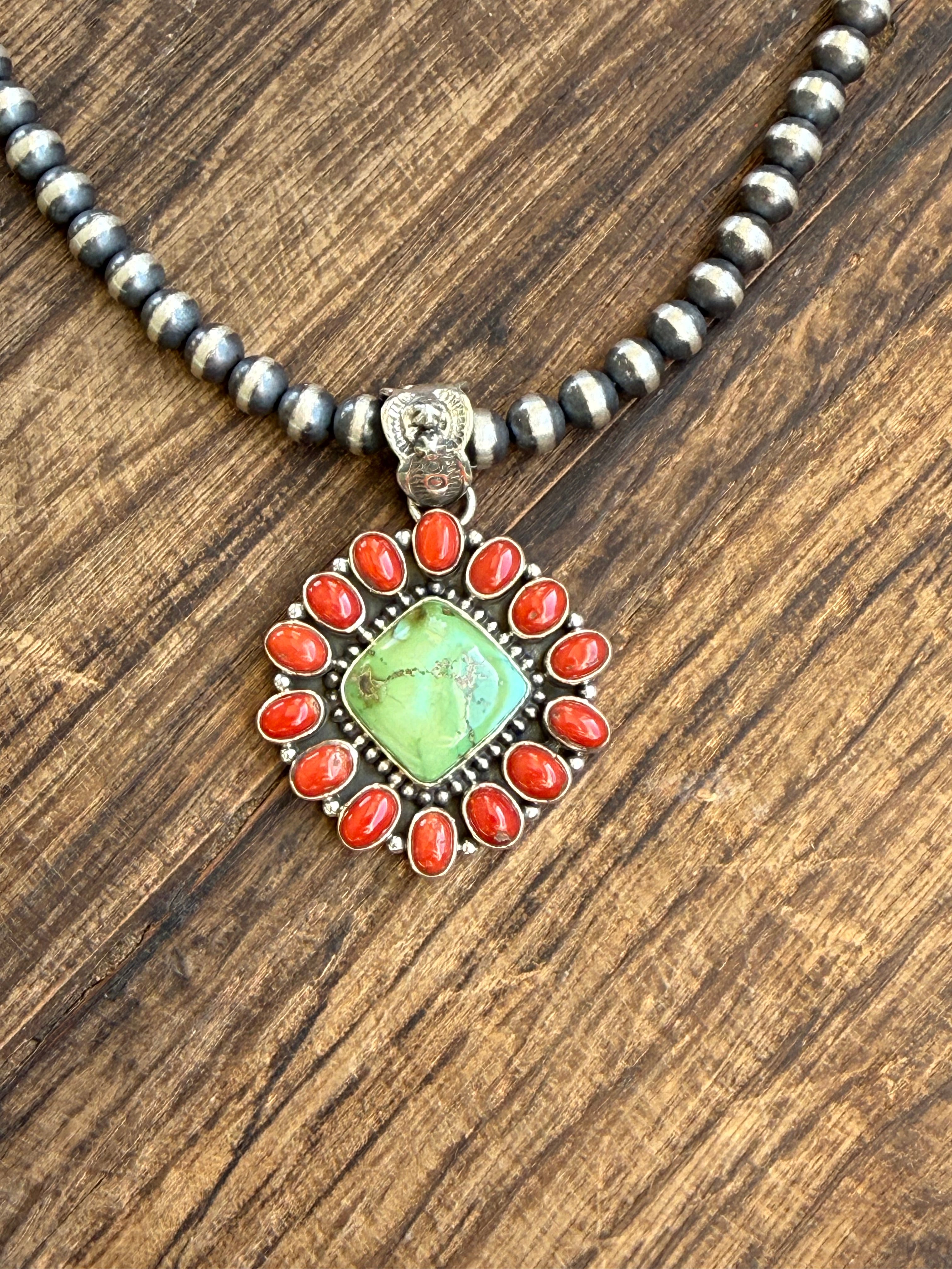 Sonoran and Red Coral Pendant