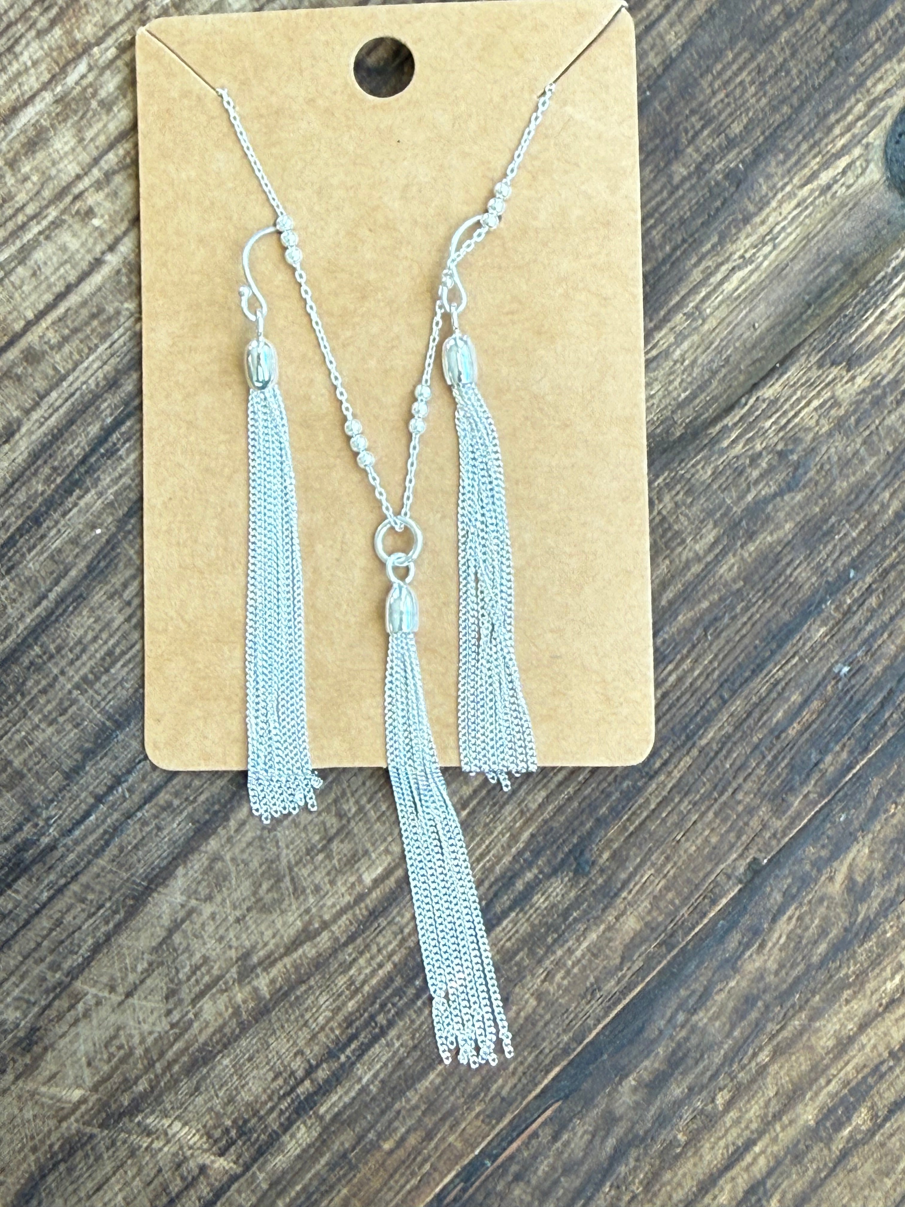 Sterling Silver Tassel Set