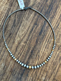 18" Sterling and Gold Beads