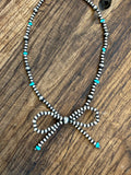 Sterling Silver Navajo Bead Bow 16"