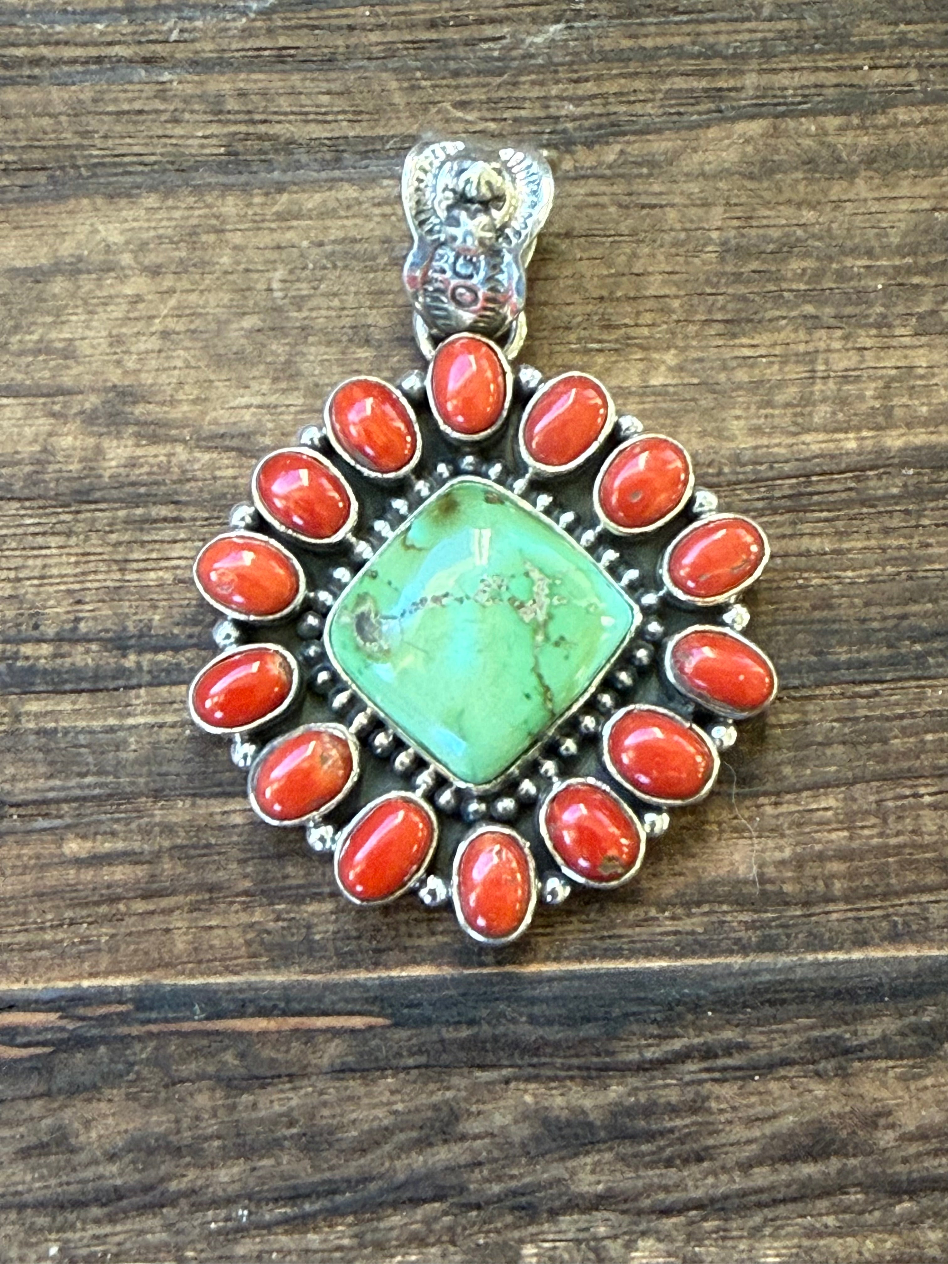Sonoran and Red Coral Pendant