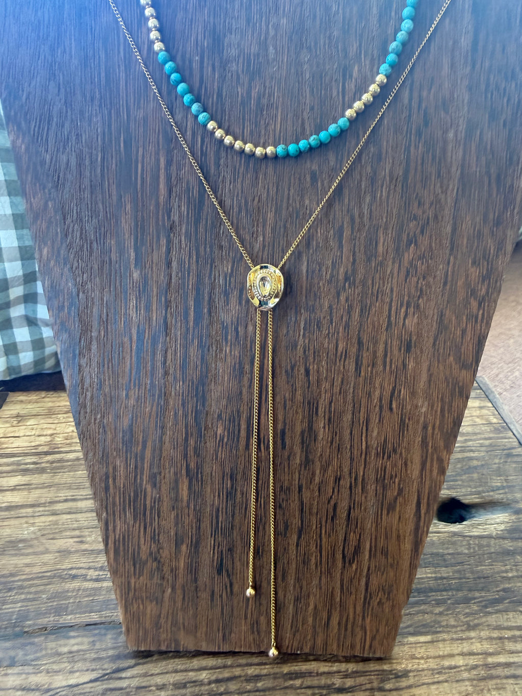 Gold Plated Cowboy Hat Bolo