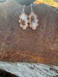 Copper Scalloped Wild Horse Dangles
