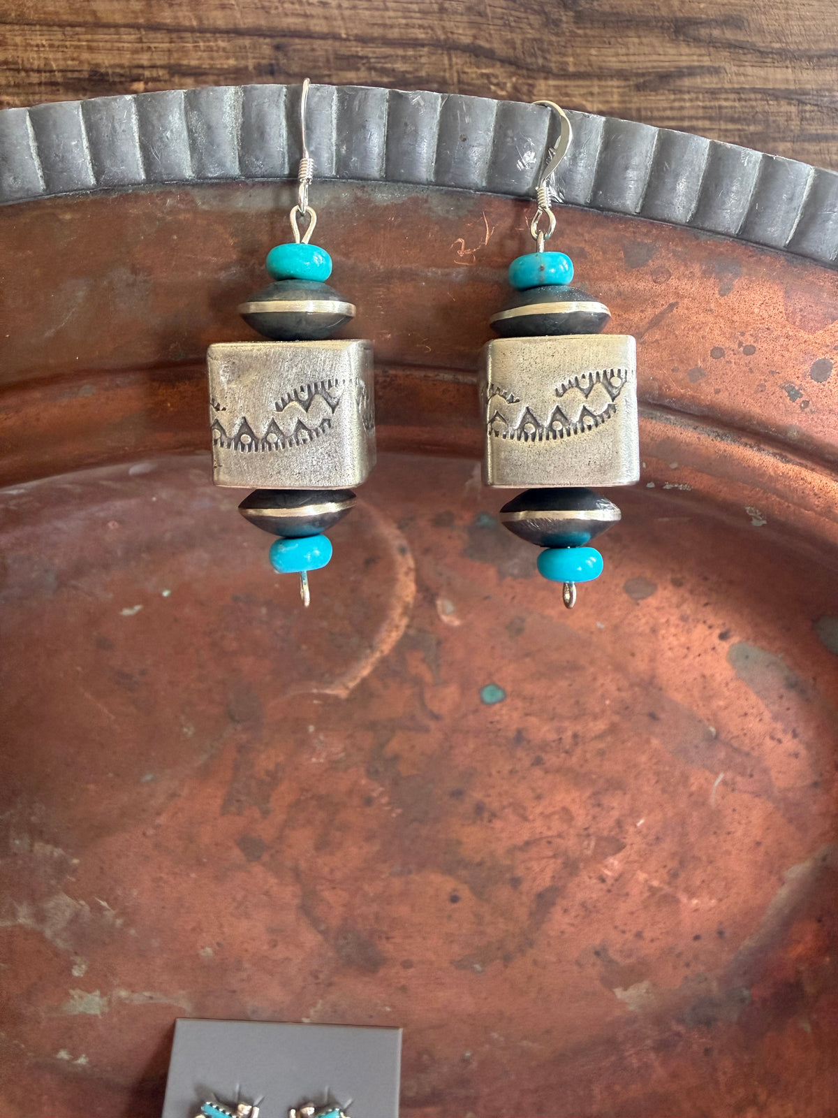 Turquoise Handmade Sterling Bead Dangles