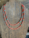 18” Spiny Oyster and Turquoise Beads