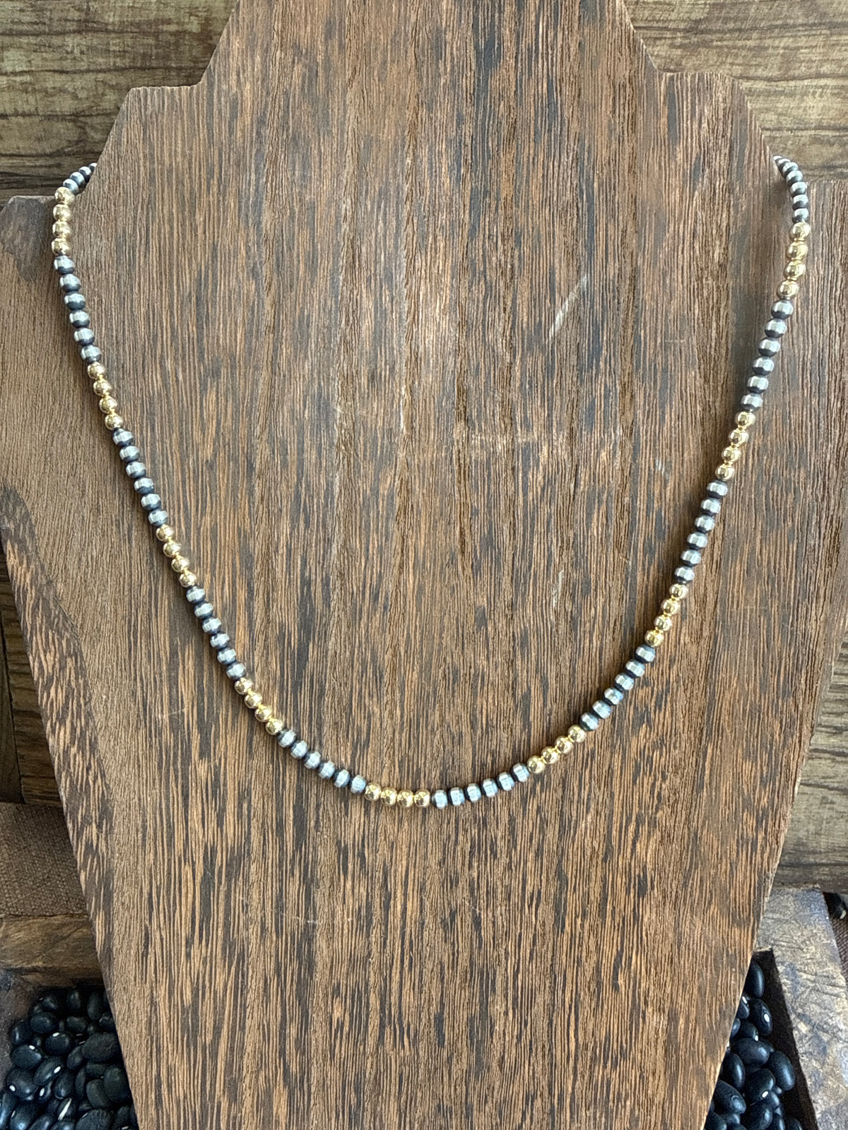 20” Sterling and Gold Beads