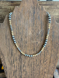 16" Sterling and Gold Beads